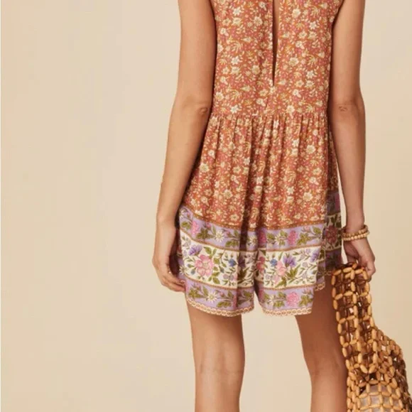 SPELL SIENNA ROMPER CLAY EUC - size XS - Picture 3 of 7